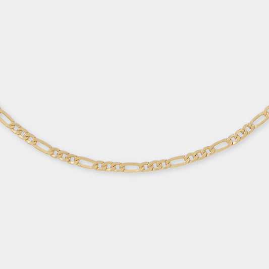 18 K Gold Figaro Link Necklace