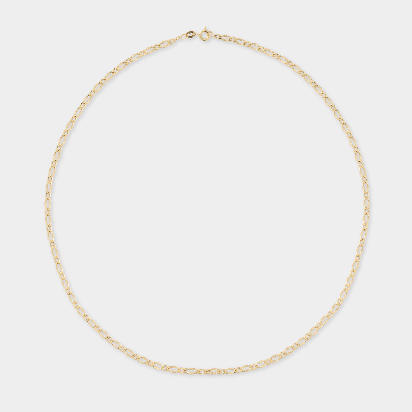 18 K Gold Figaro Link Necklace