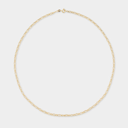 18 K Gold Figaro Link Necklace