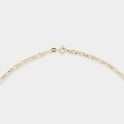 18 K Gold Figaro Link Necklace
