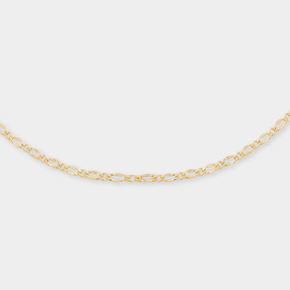 18 K Gold Figaro Link Necklace
