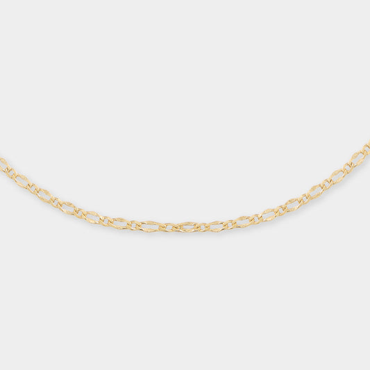 18 K Gold Figaro Link Necklace