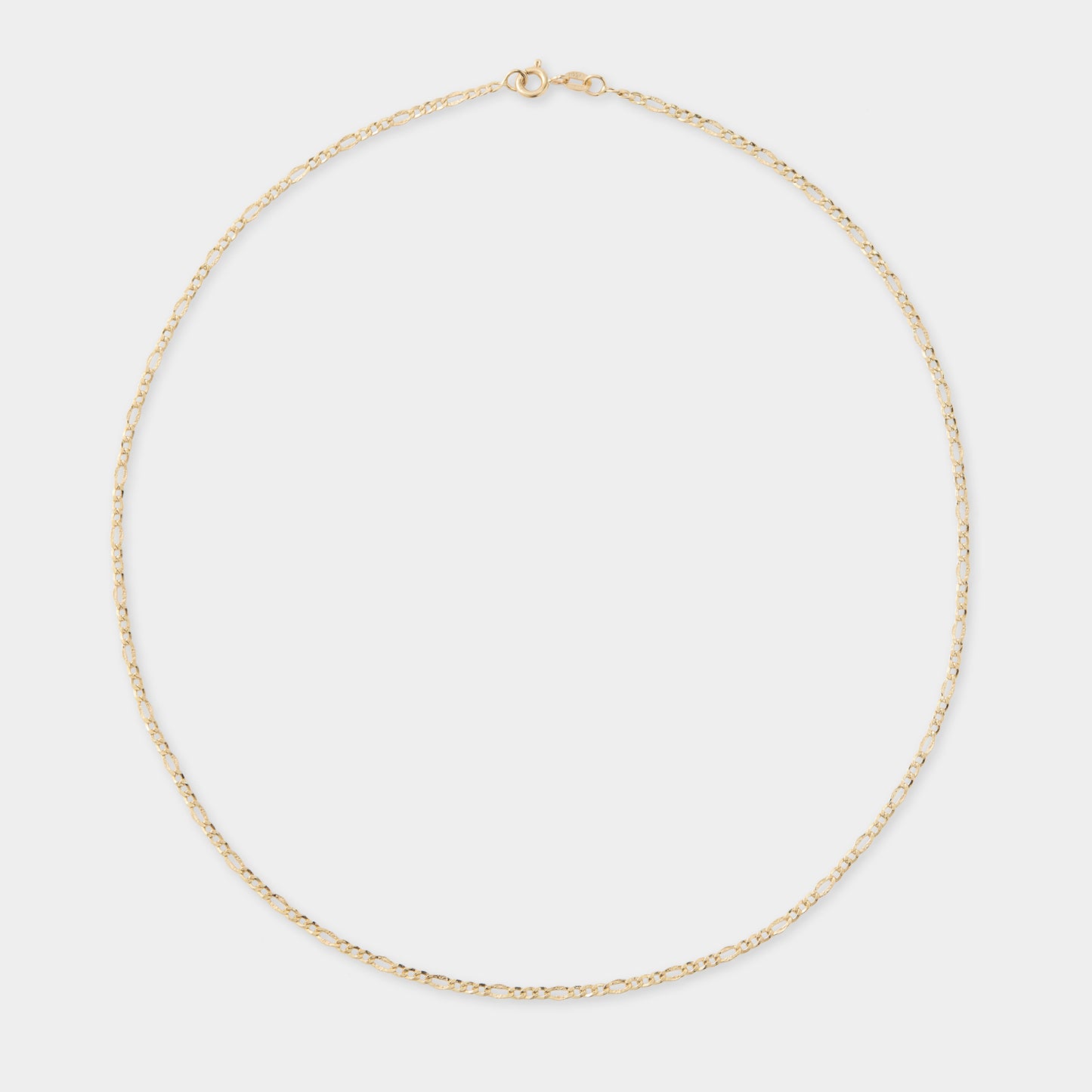 18 K Gold Figaro Link Necklace