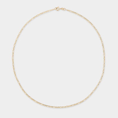 18 K Gold Figaro Link Necklace