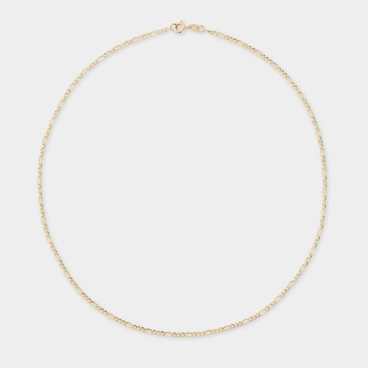 18 K Gold Figaro Link Necklace