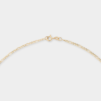 18 K Gold Figaro Link Necklace