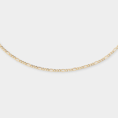 18 K Gold Figaro Link Necklace