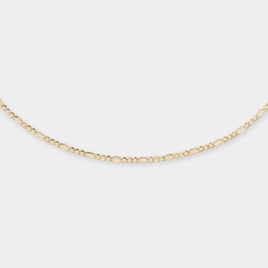 18 K Gold Figaro Link Necklace