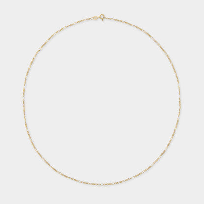 18 K Gold Figaro Link Necklace
