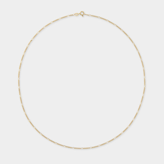 18 K Gold Figaro Link Necklace