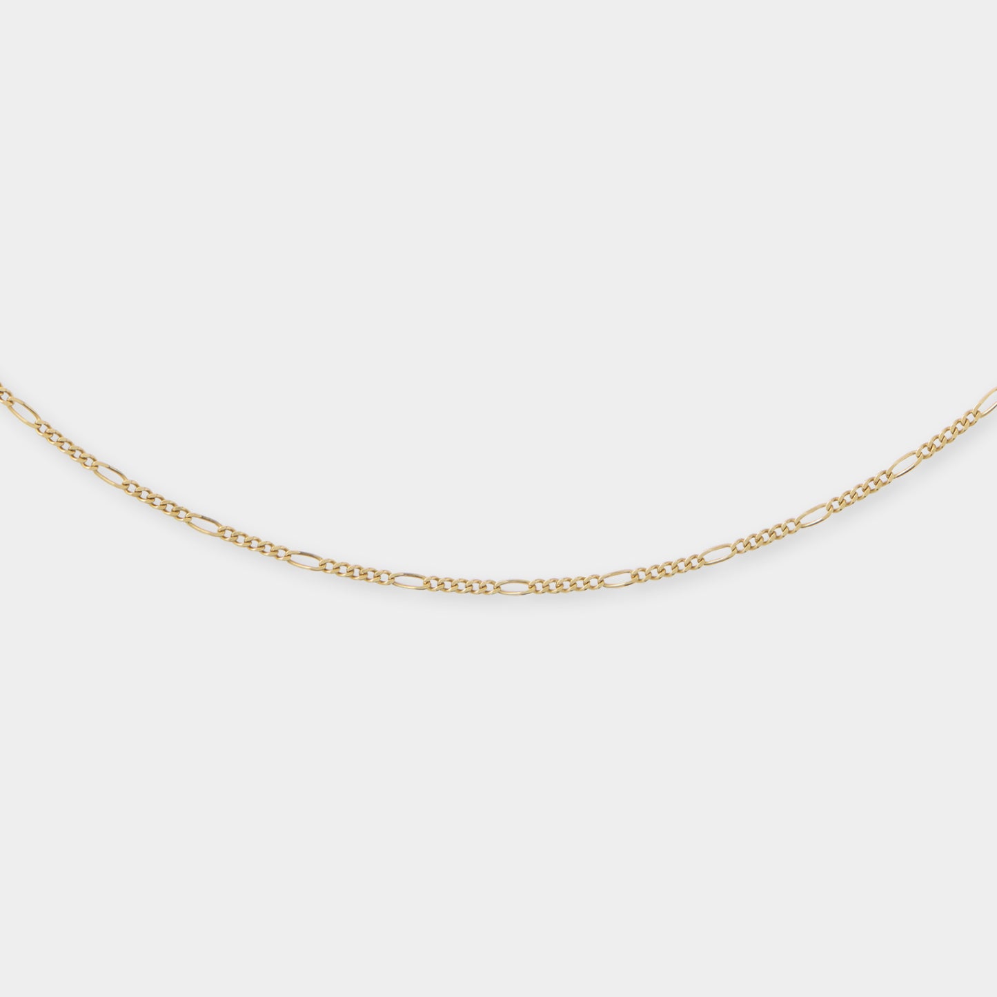 18 K Gold Figaro Link Necklace