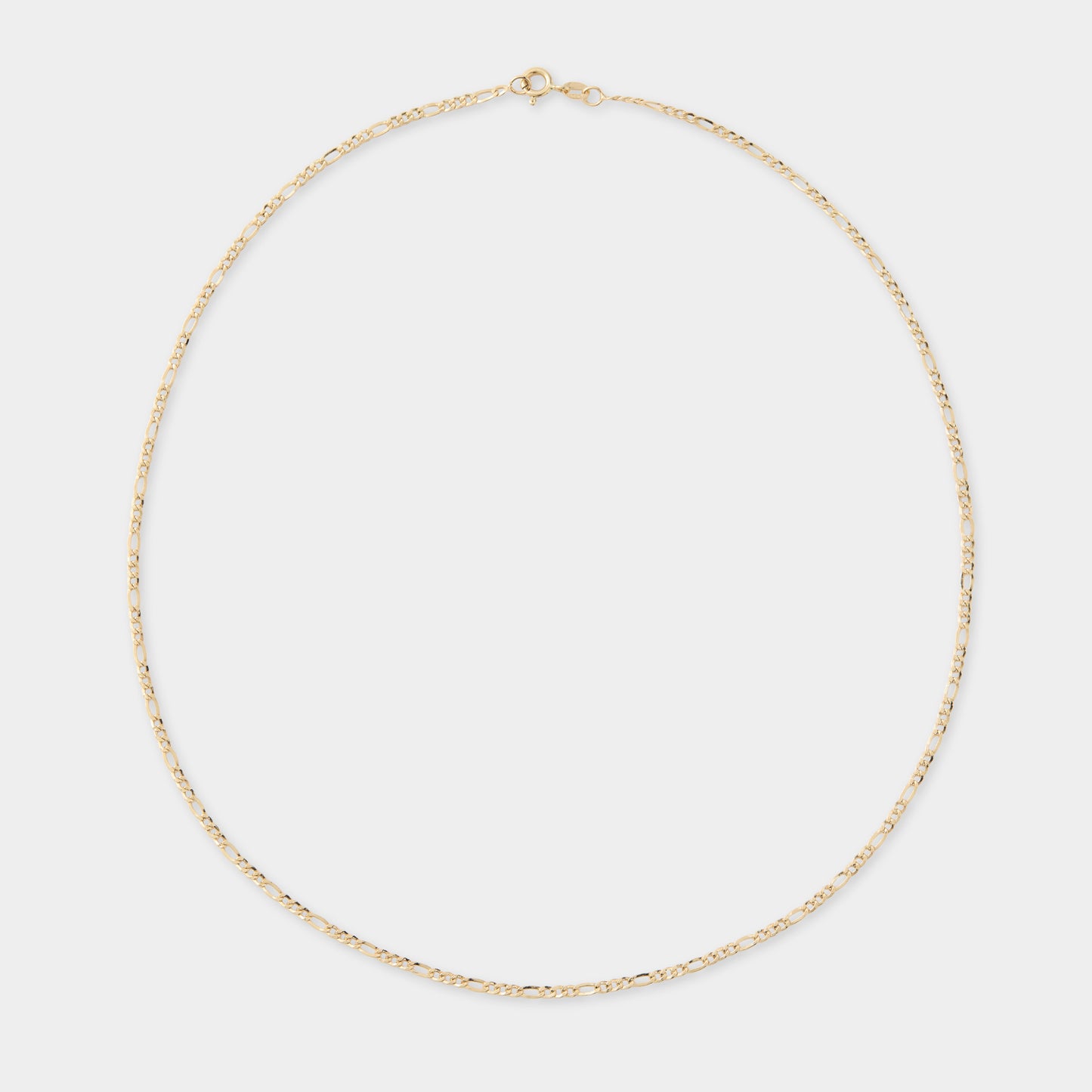 18 K Gold Figaro Link Necklace