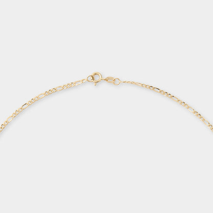 18 K Gold Figaro Link Necklace