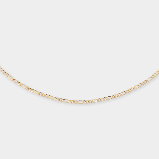 18 K Gold Figaro Link Necklace