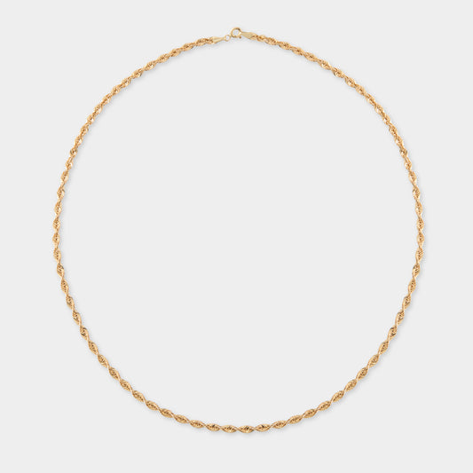 18K Gold Rope chain Necklace