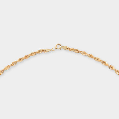 18K Gold Rope chain Necklace