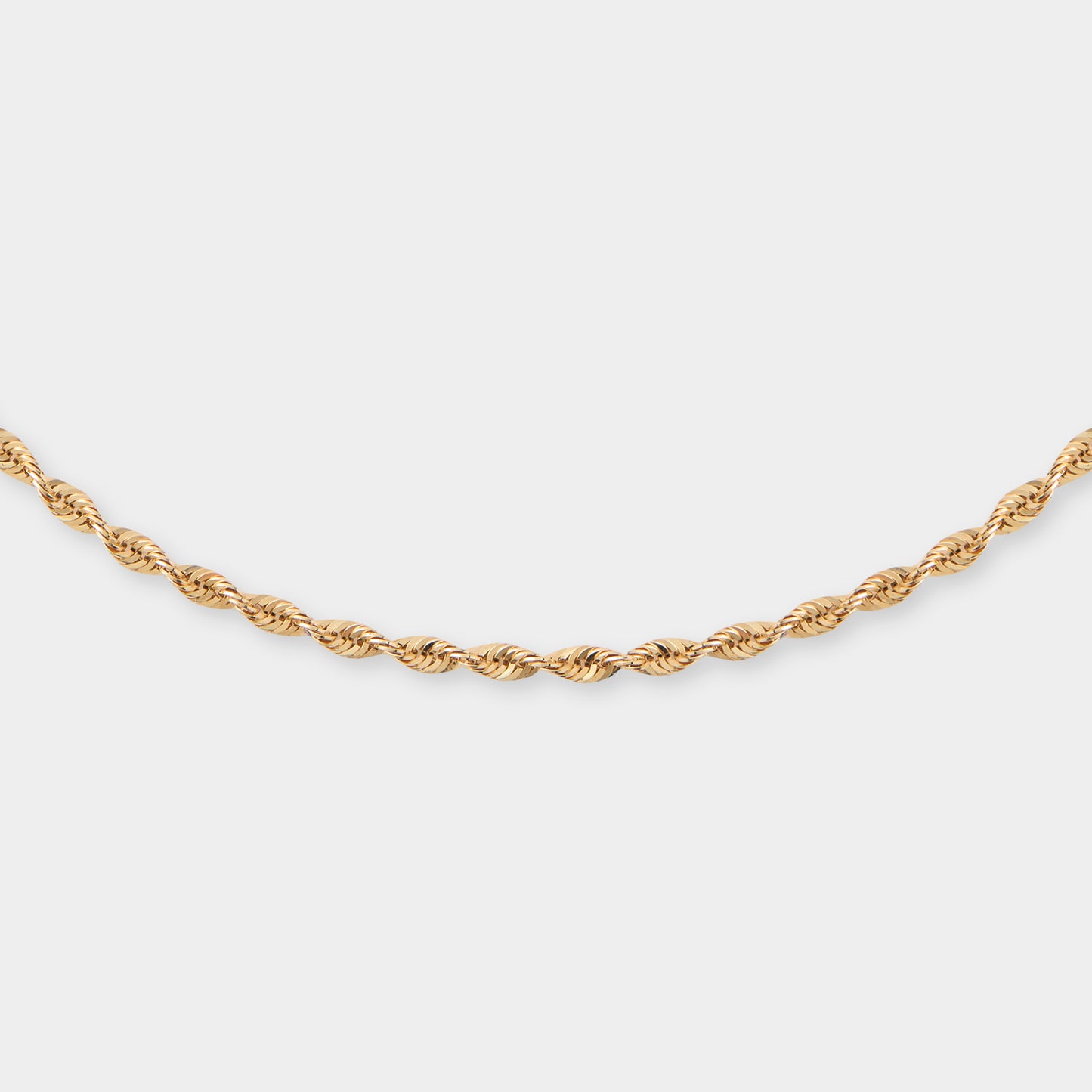 18K Gold Rope chain Necklace