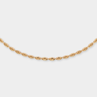 18K Gold Rope chain Necklace