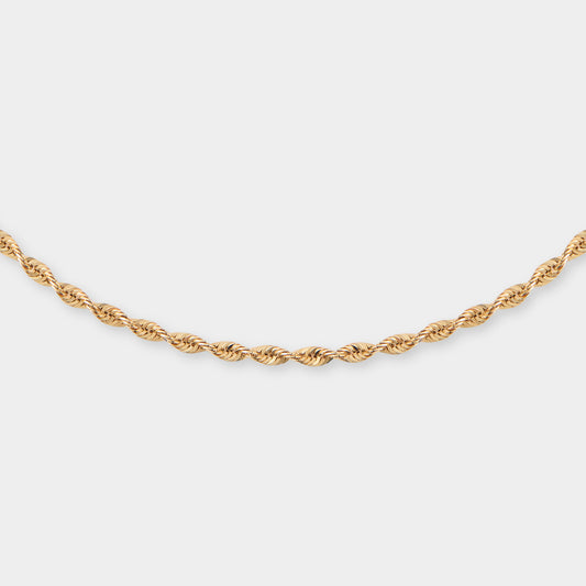 18K Gold Rope chain Necklace
