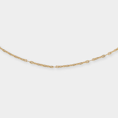 18 K Y Gold Concave Beat Necklace