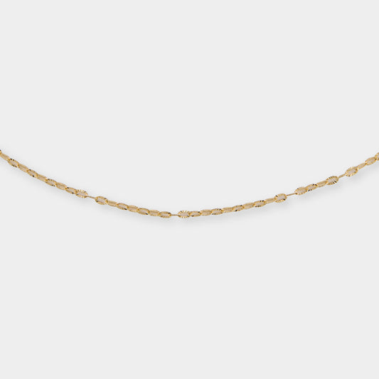 18 K Y Gold Concave Beat Necklace