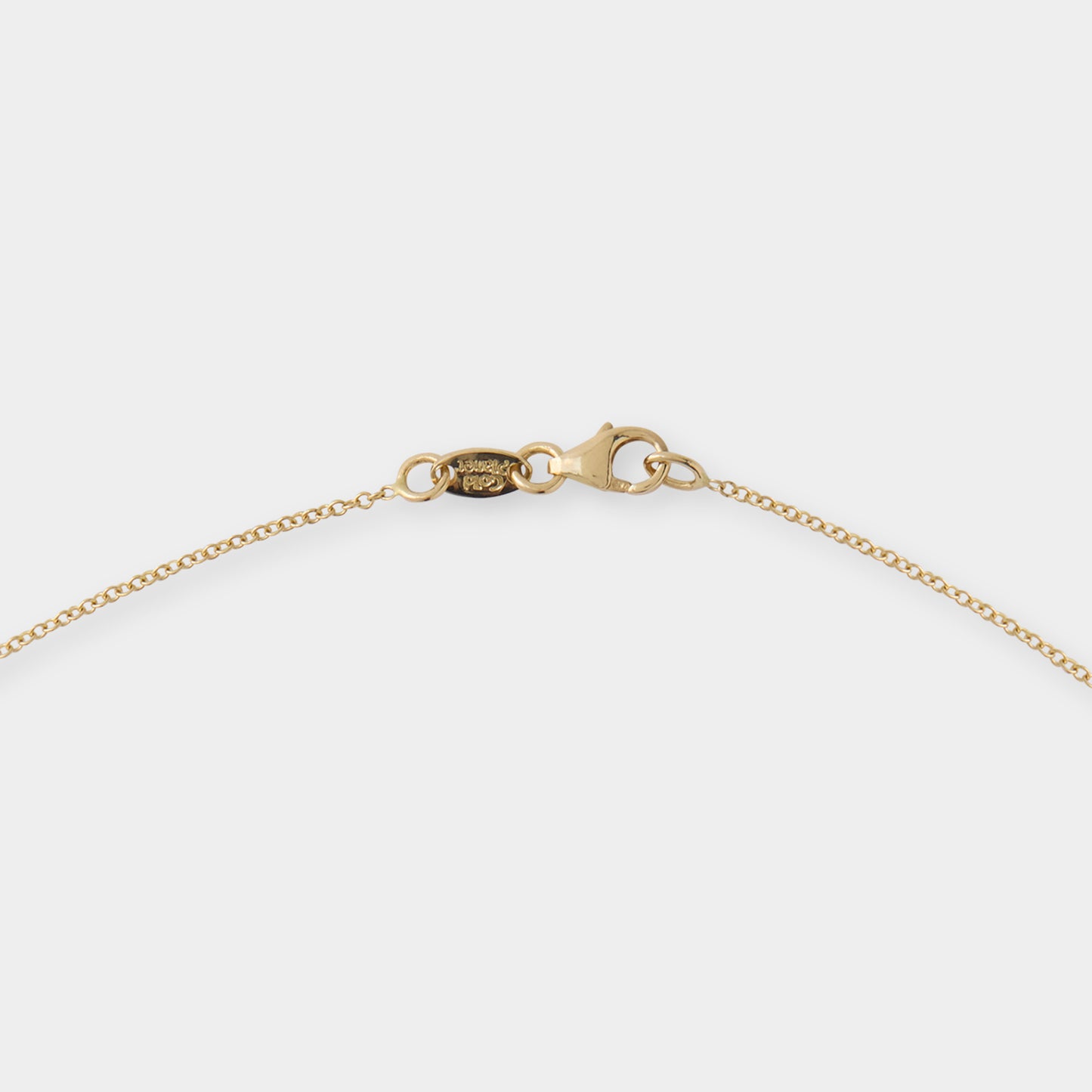 18 K Gold Anchor Necklace &18 K Yellow Gold  Oval Pendent & Stones