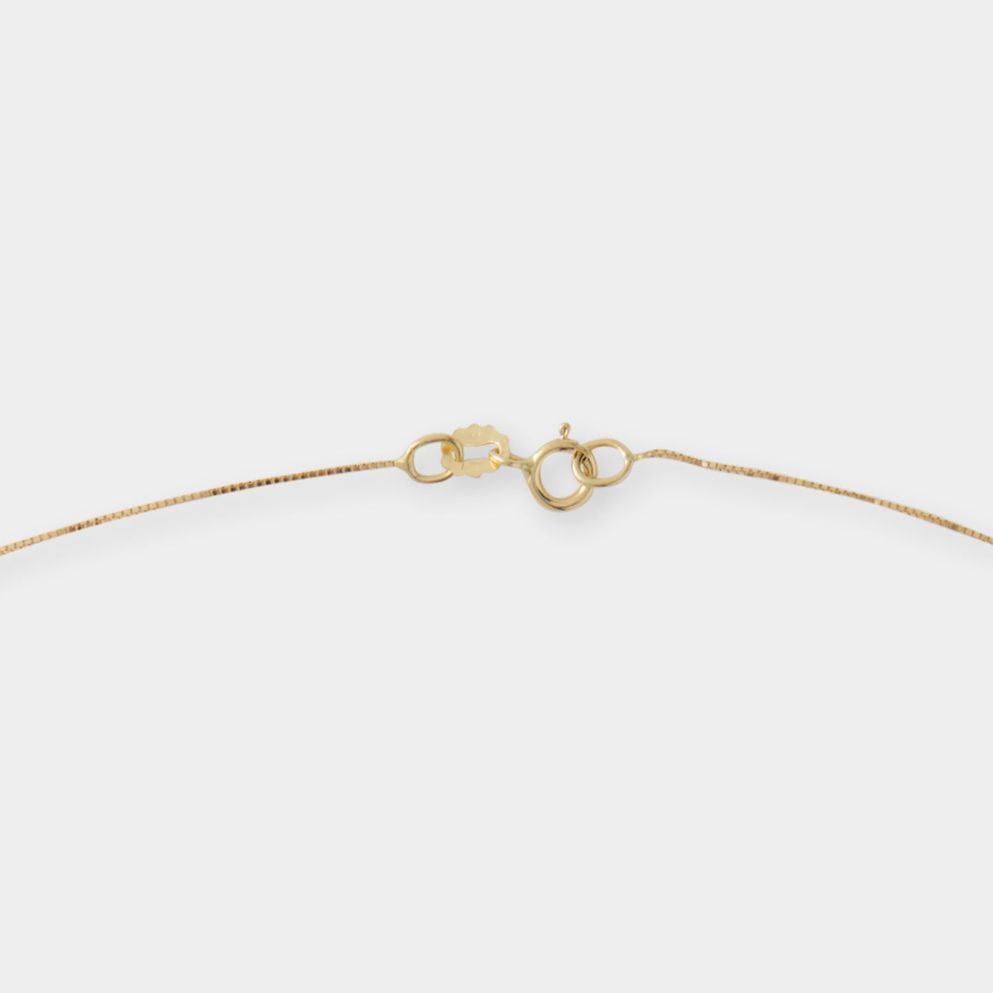 18 K Gold Box Chain Necklace & Koala Pendant