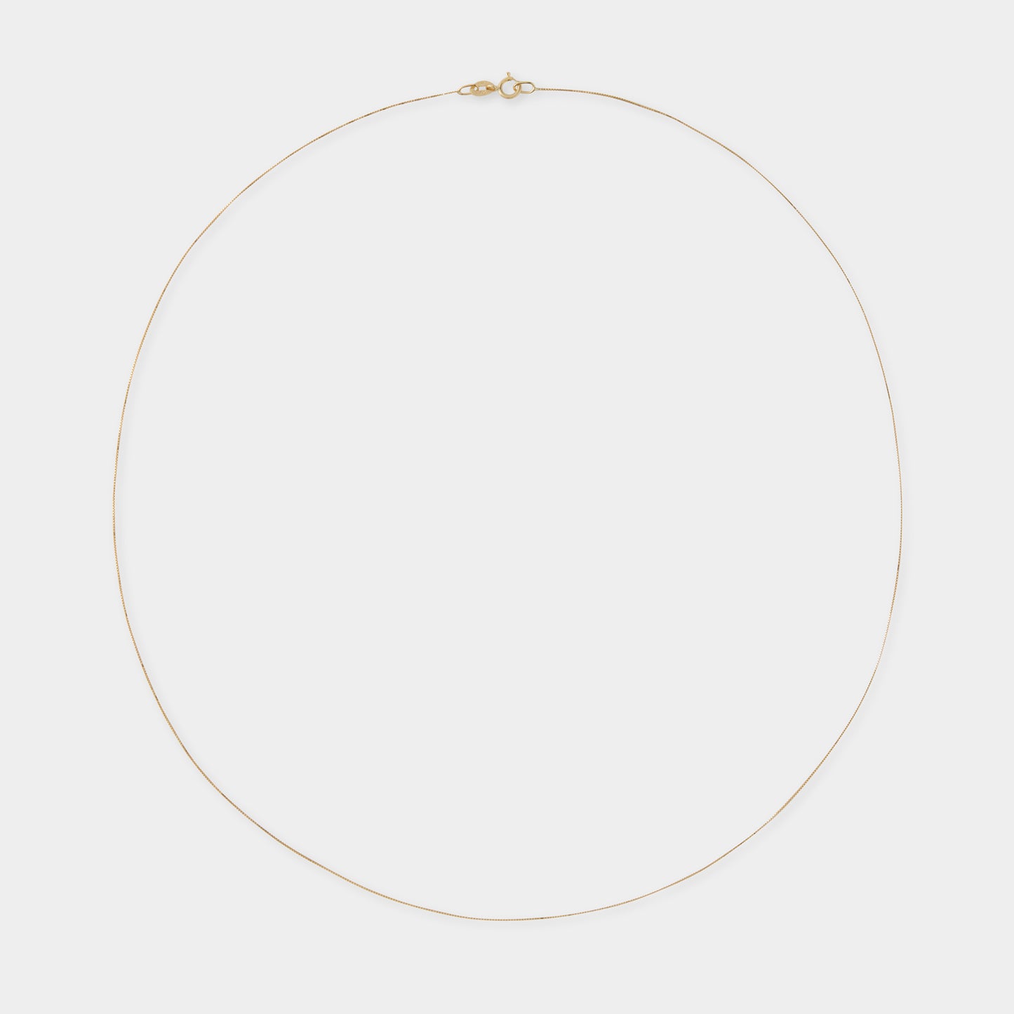 18 K Gold Box Chain Necklace