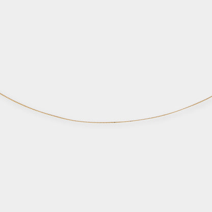 18 K Gold Box Chain Necklace