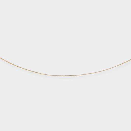 18 K Gold Box Chain Necklace