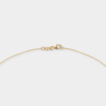 18 K Gold Anchor Necklace & Circle Pendant w  White Sapphires