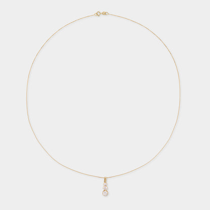 18 K Gold Box Chain & Trinity Sapphire Pendent