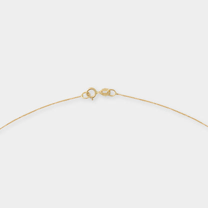 18 K Gold Box Chain & Trinity Sapphire Pendent