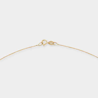 18 K Gold Box Chain Necklace & Flat Faith,Hope and Charity Pendant