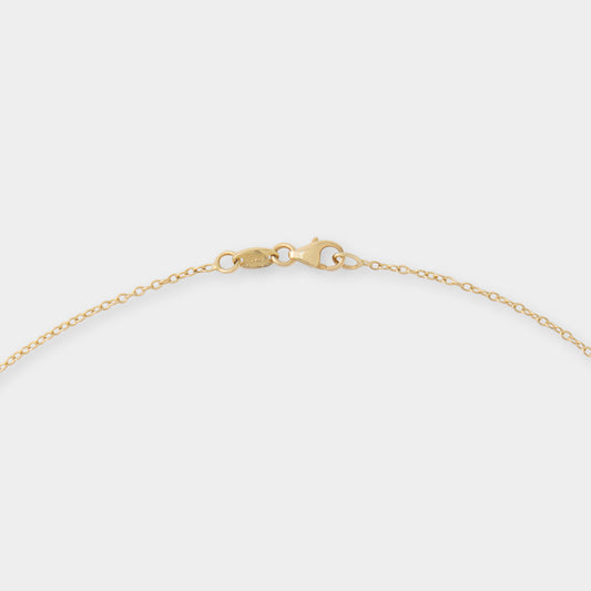 18 K Gold Anchor Chain Necklace & Rectangular Links