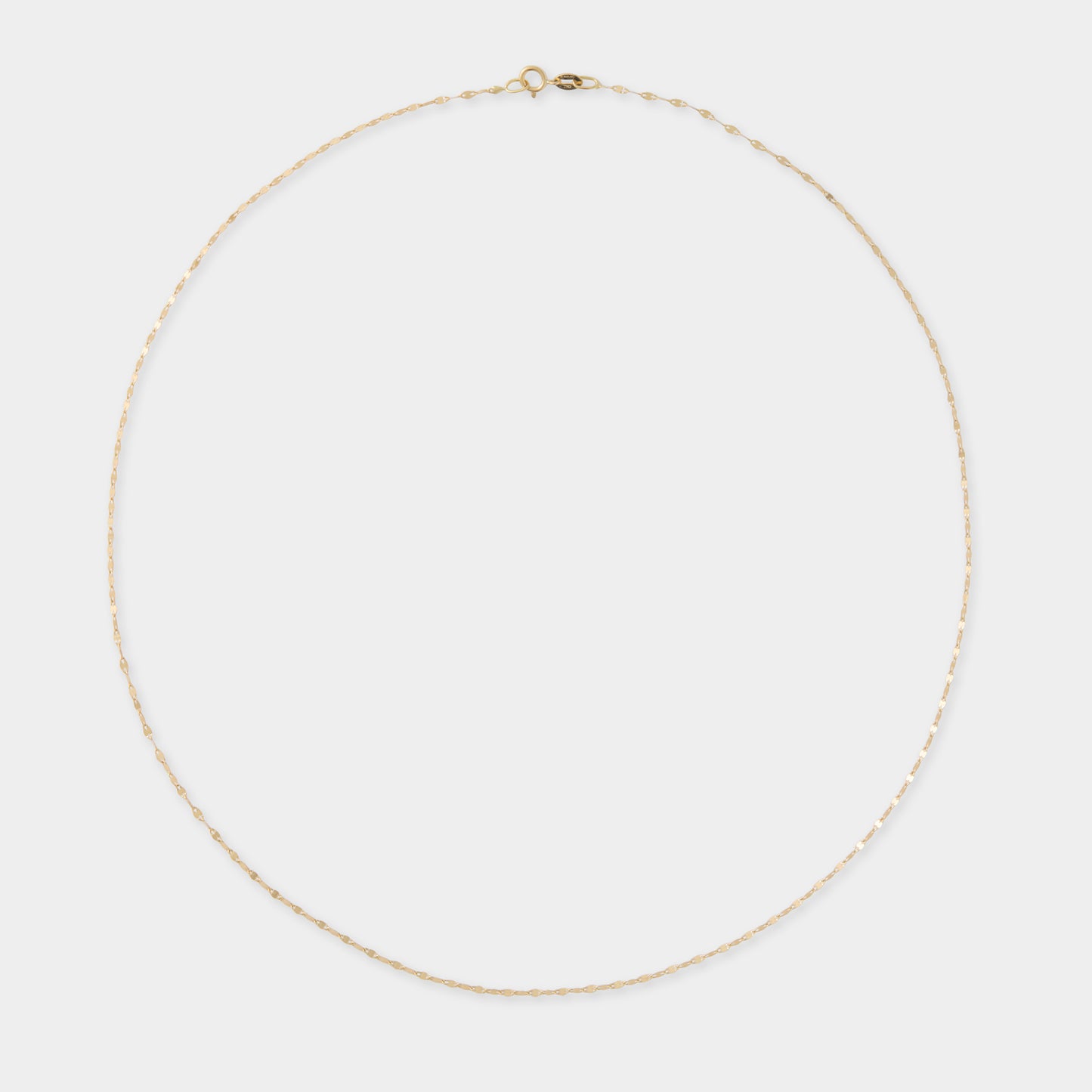 18 K Y Gold Mirror Concave Beat Necklace