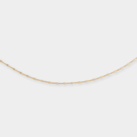 18 K Y Gold Mirror Concave Beat Necklace
