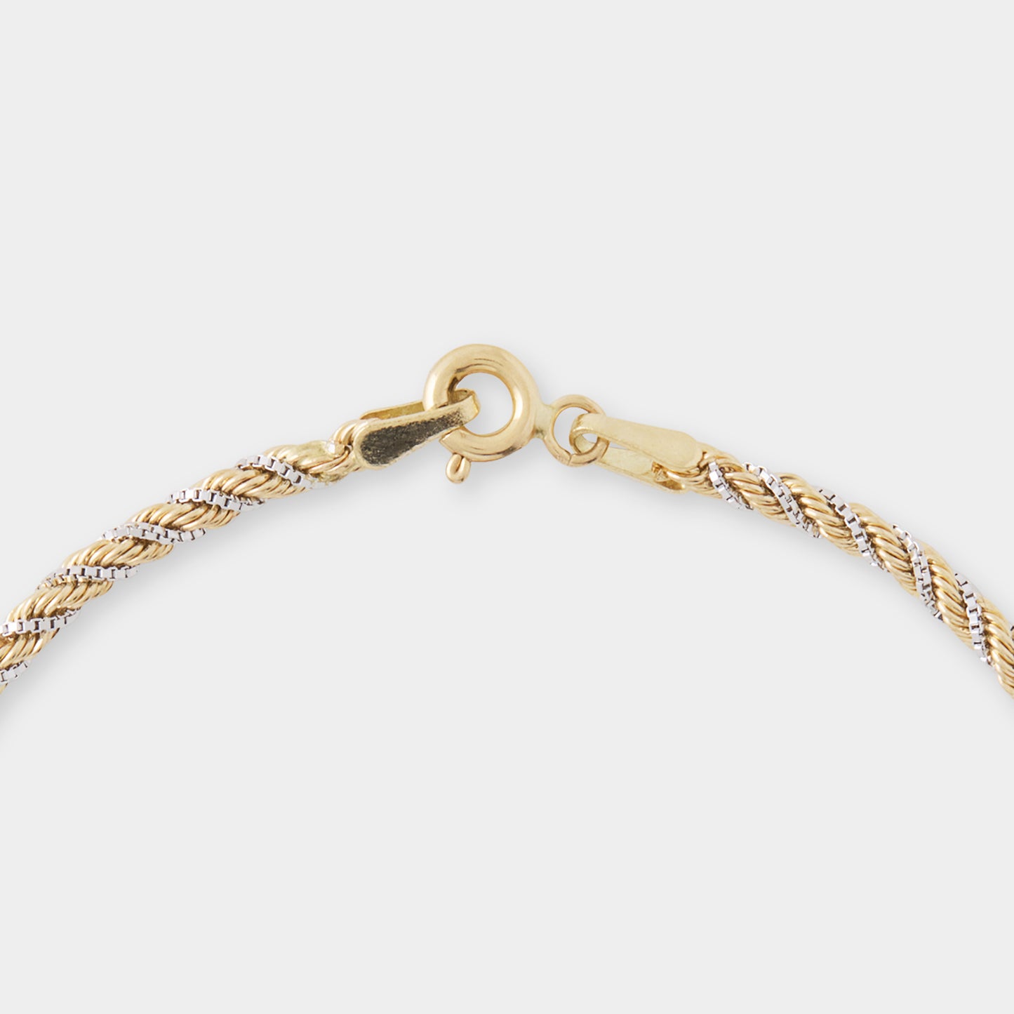 18 K Gold Yellow & White Twist Bracelets