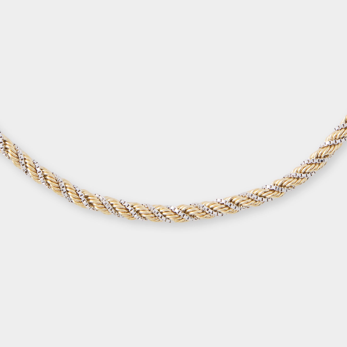18 K Gold Yellow & White Twist Bracelets