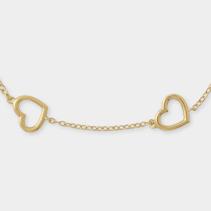 18 K Gold Anchor Chain Bracelets Allow Hearts