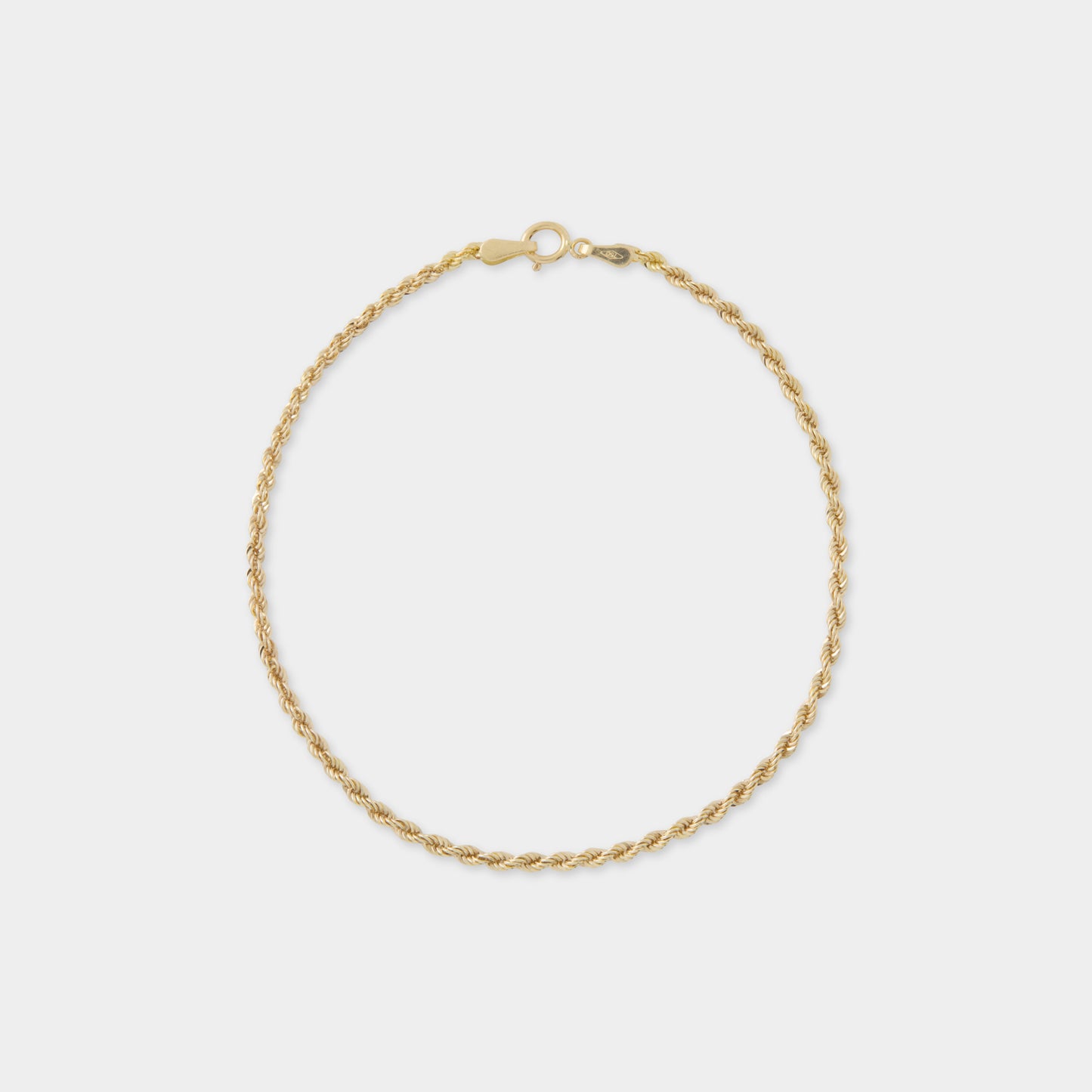 18 K Gold Rope Chain Bracelet