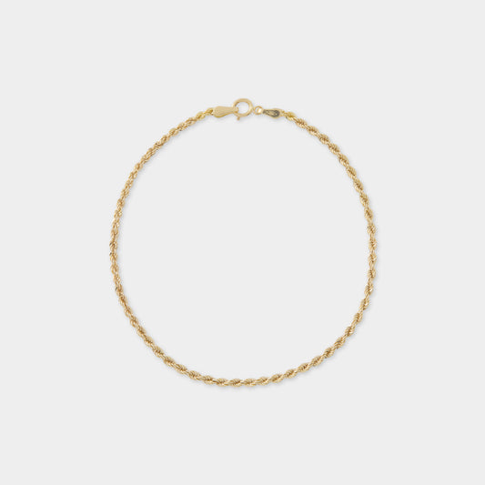 18 K Gold Rope Chain Bracelet