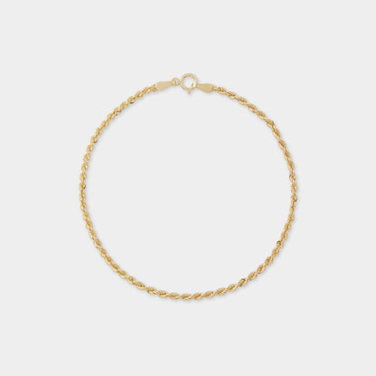 18 K Gold Rope Chain Bracelet