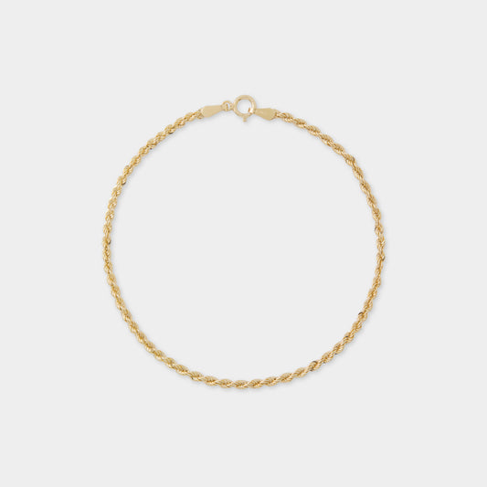 18 K Gold Rope Chain Bracelet