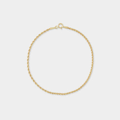 18 K Gold Rope Chain Bracelet