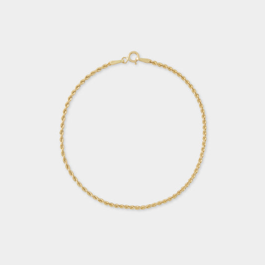 18 K Gold Rope Chain Bracelet