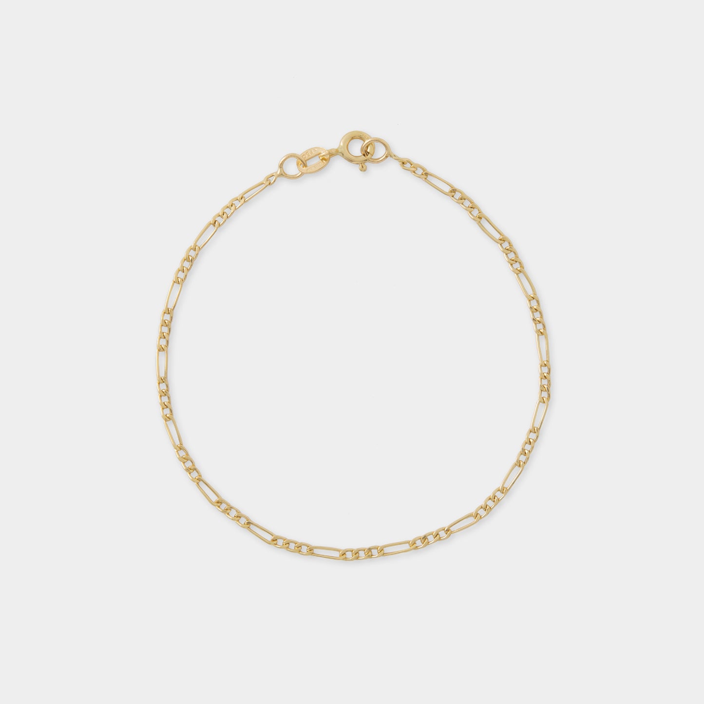 18 K Gold Figaro Link Bracelet