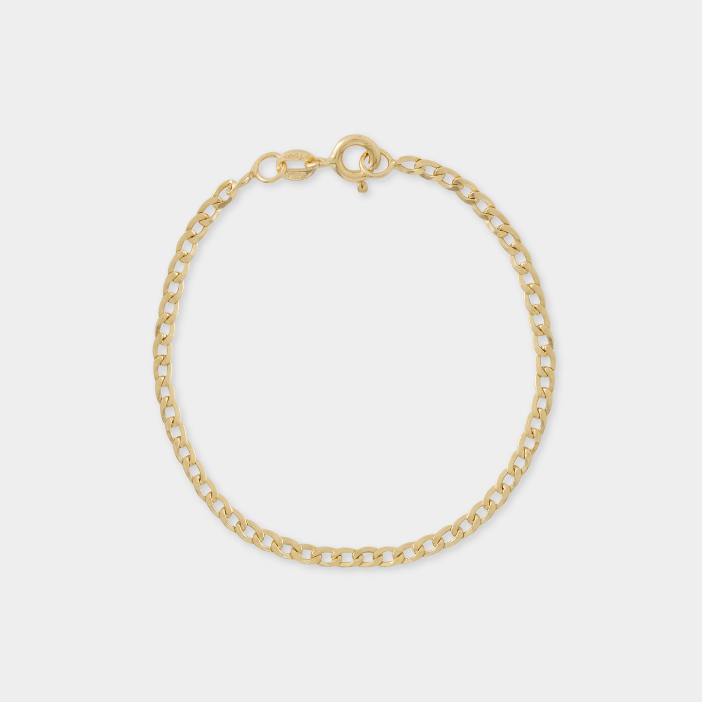 18 K Gold Curb Chain Bracelet