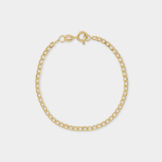 18 K Gold Curb Chain Bracelet