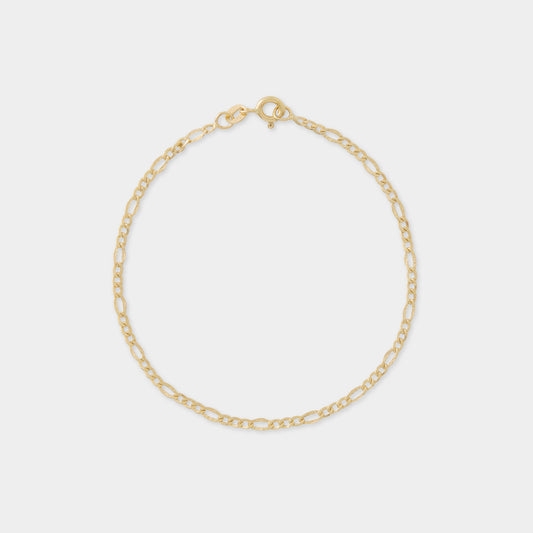 18 K Gold Figaro Link Bracelet